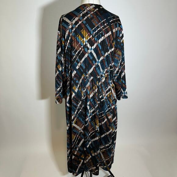 NWT Signature by Robbie Bee 3/4 Sleeve Faux Wrap Midi Dress Womens Plus Size 3X - Picture 7 of 12